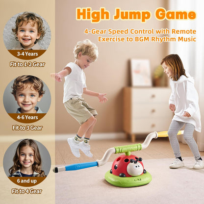3-in-1 Ladybug Action Game Set – Rocket Launcher, Musical Jump & Ring Toss for Kids